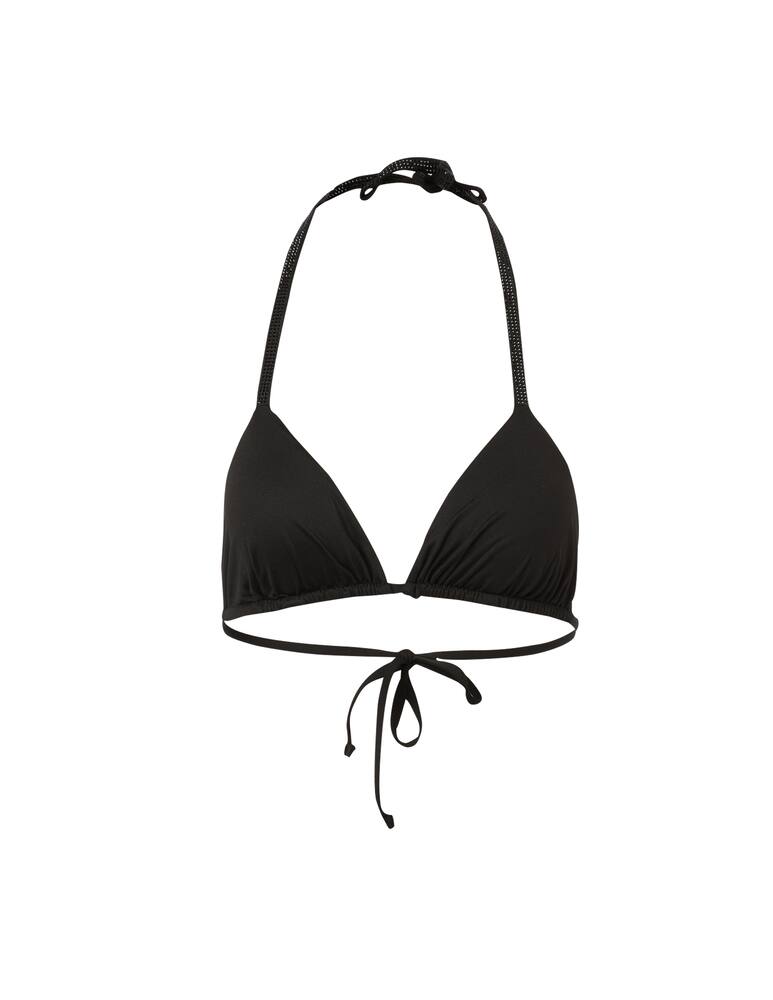 rinascente Fisico Triangle top padded strass bikini - black