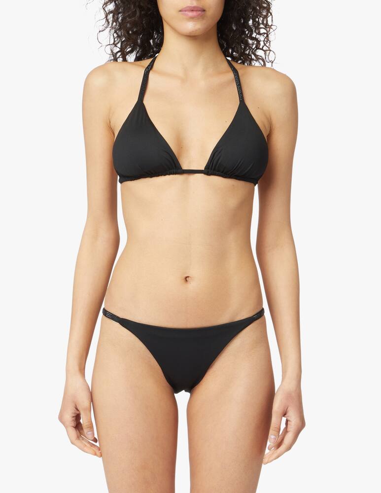 rinascente Fisico Slip bikini con strass - nero
