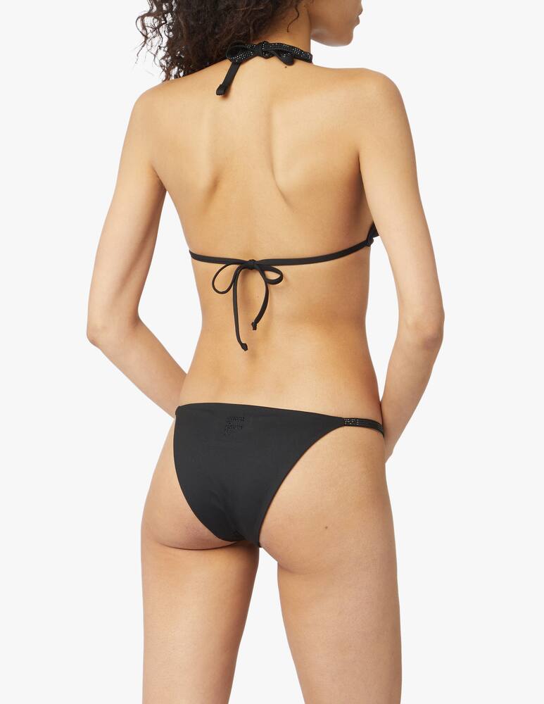 rinascente Fisico Slip bikini con strass - nero