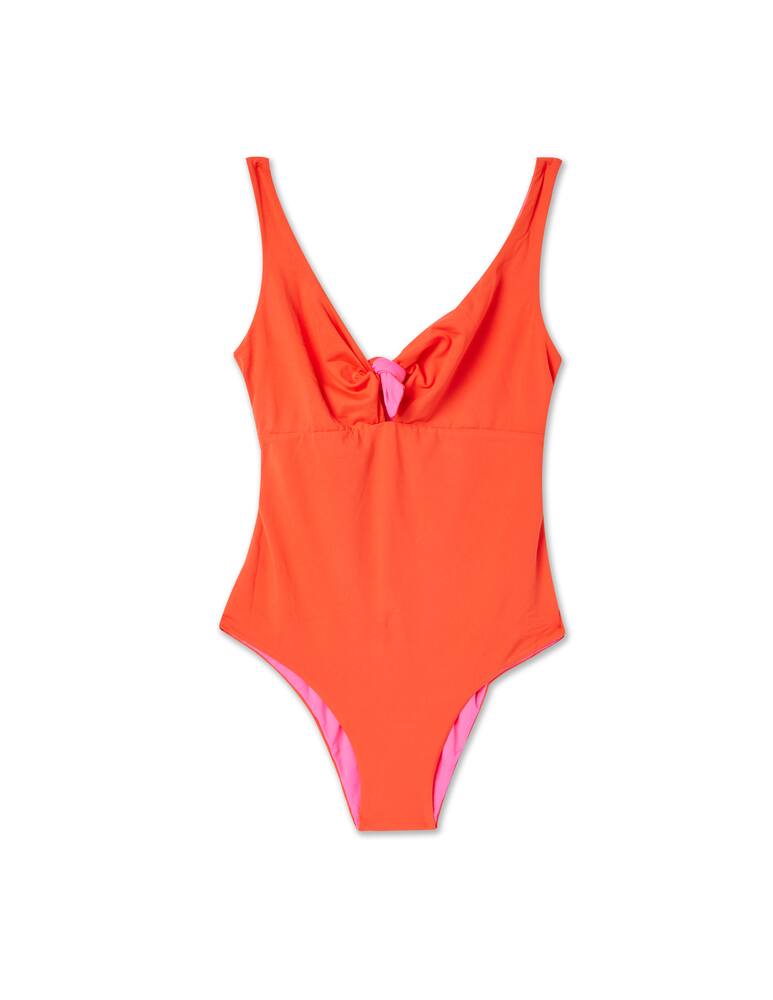 rinascente Fisico Reversible one piece swimsuit - orange