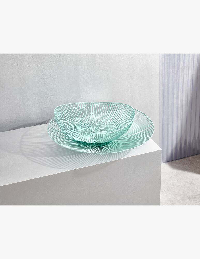 rinascente Serax Metal Sculptures by Antonino Sciortino Plate Ovale Meo - Light blue