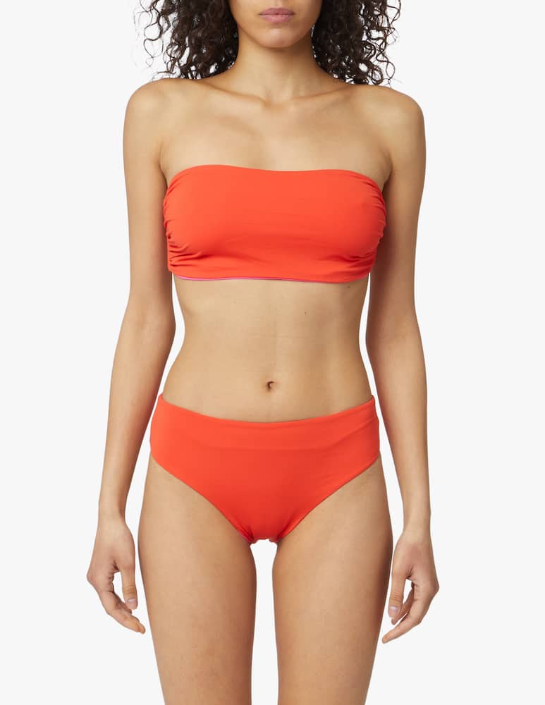 rinascente Fisico Reversible two tone bandeau bikini top - orange