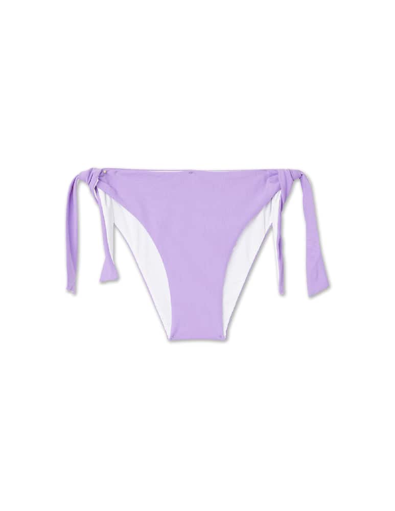 rinascente Fisico Reversible two tone bikini slip with bows - lilac