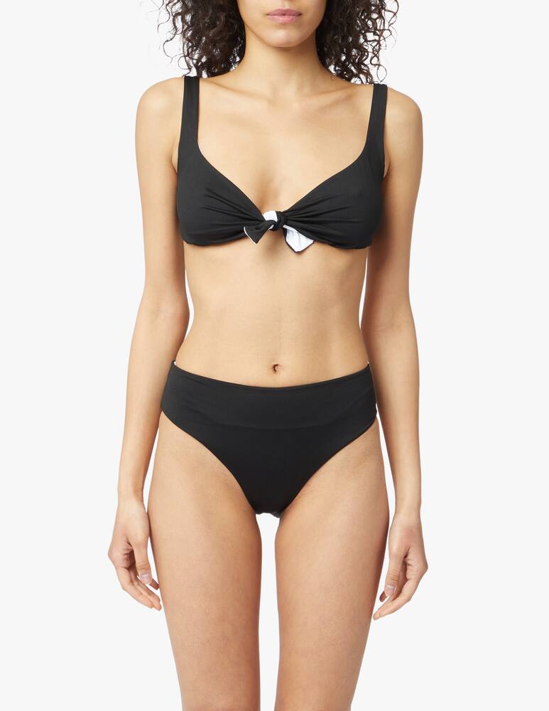 rinascente Fisico Slip bikini bicolore reversibile - nero