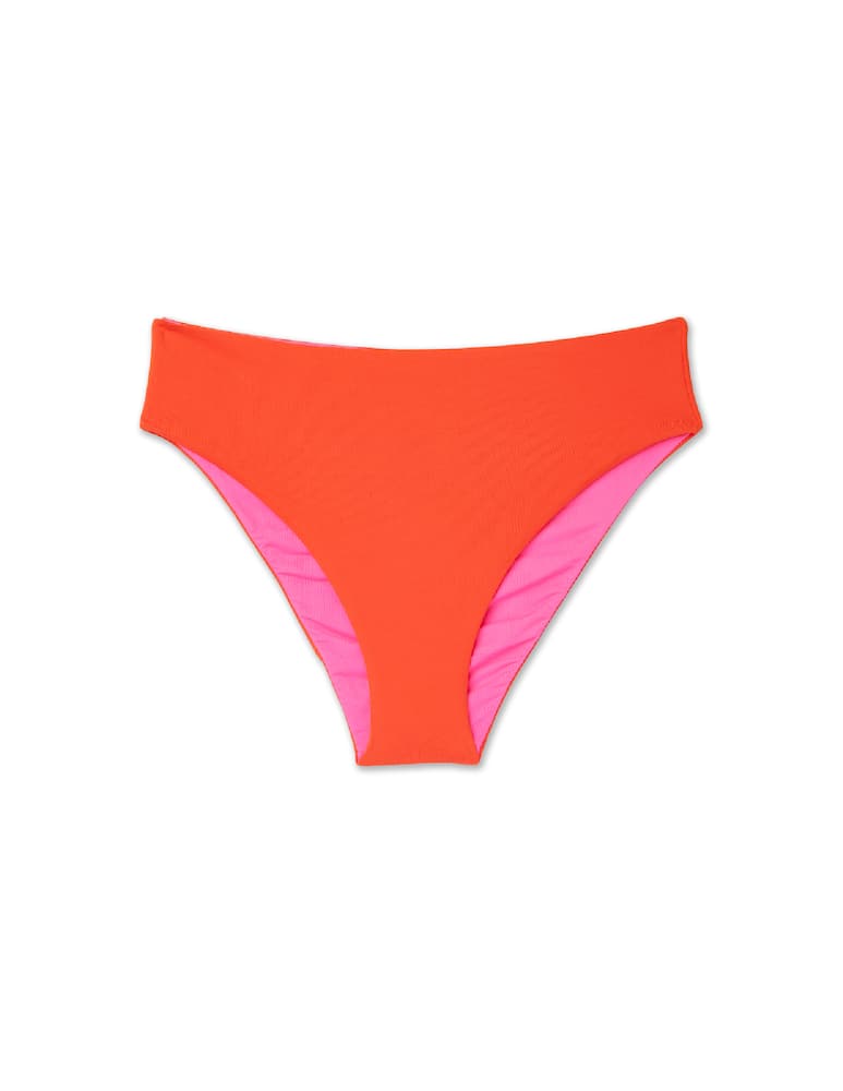 rinascente Fisico Reversible two tone bikini slip - orange