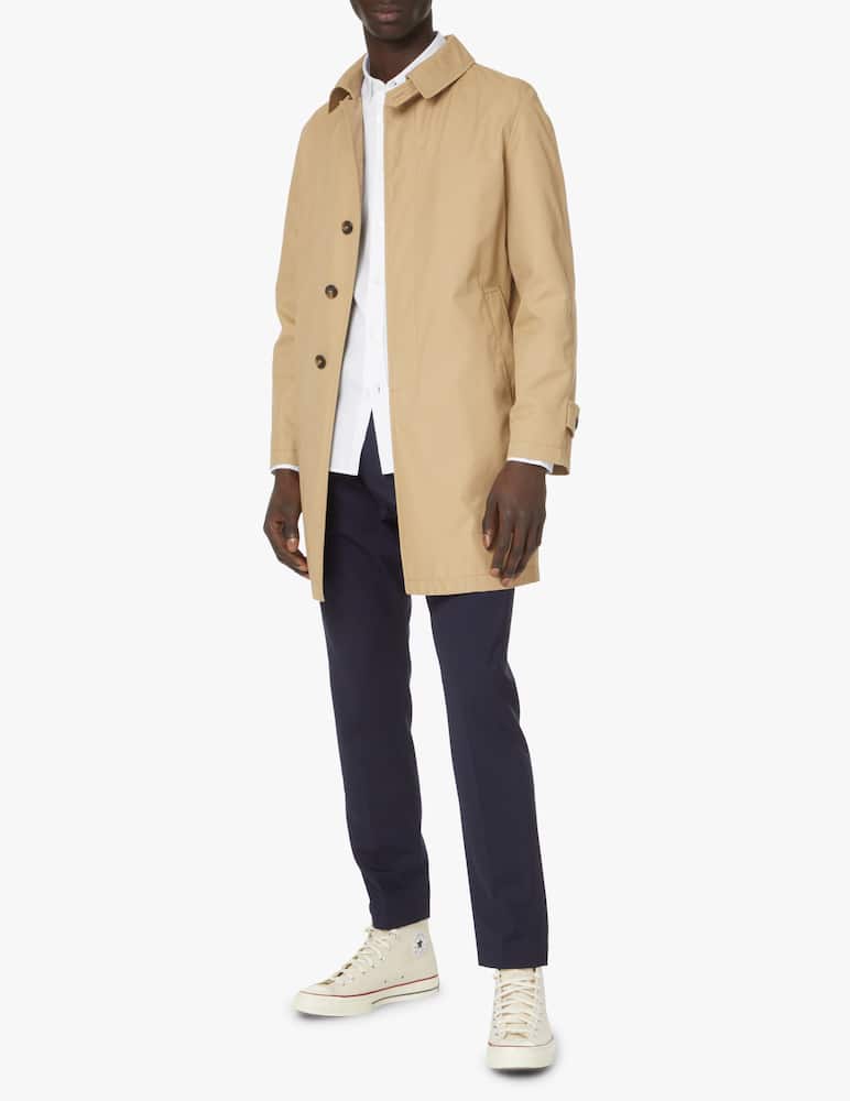 rinascente L'impermeabile Single breast cotton nylon trench - beige