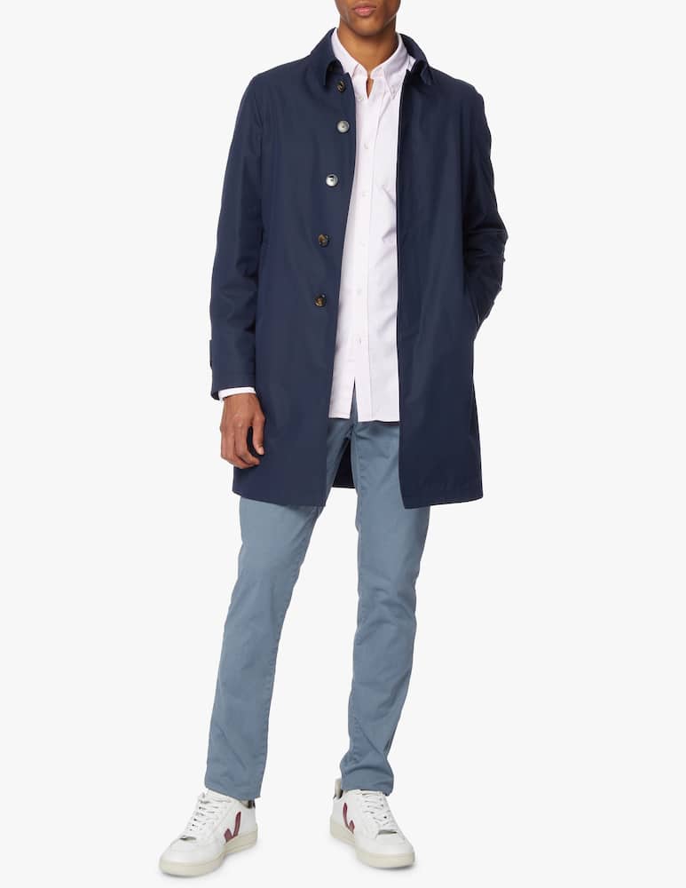 rinascente L'impermeabile Impermeabile monopetto cotone nylon - blu