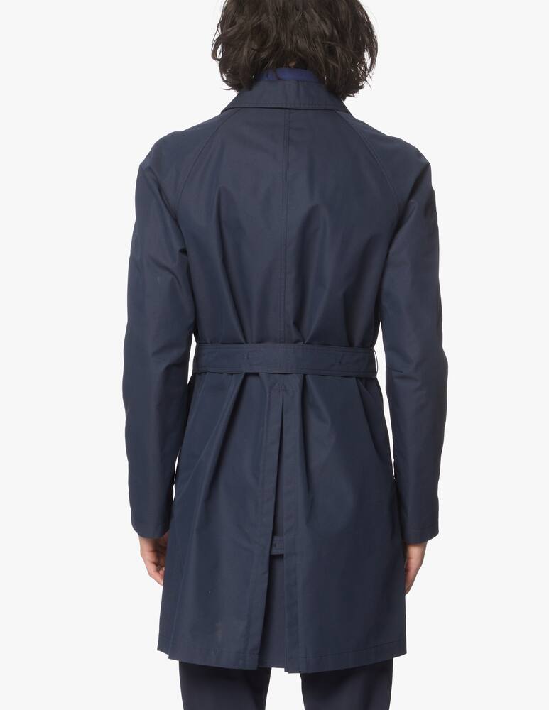 rinascente L'impermeabile Double breast cotton nylon raglan trench - blue