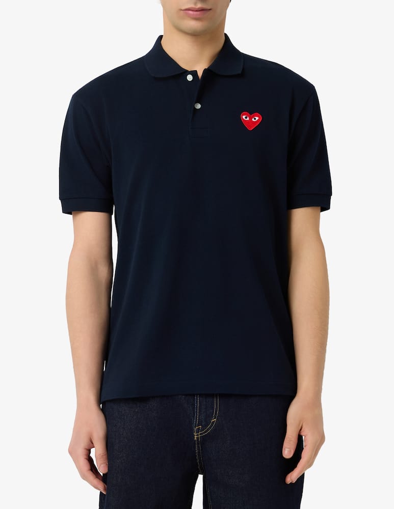 rinascente Comme des Garçons Play Polo cuore ricamato