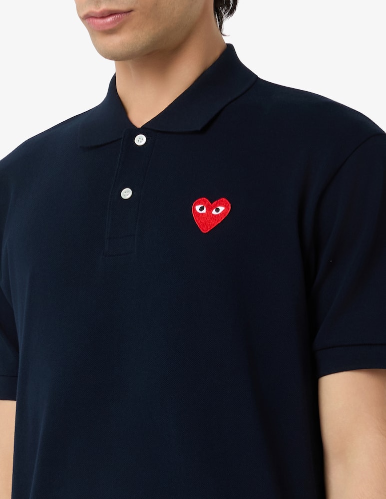 rinascente Comme des Garçons Play Polo cuore ricamato