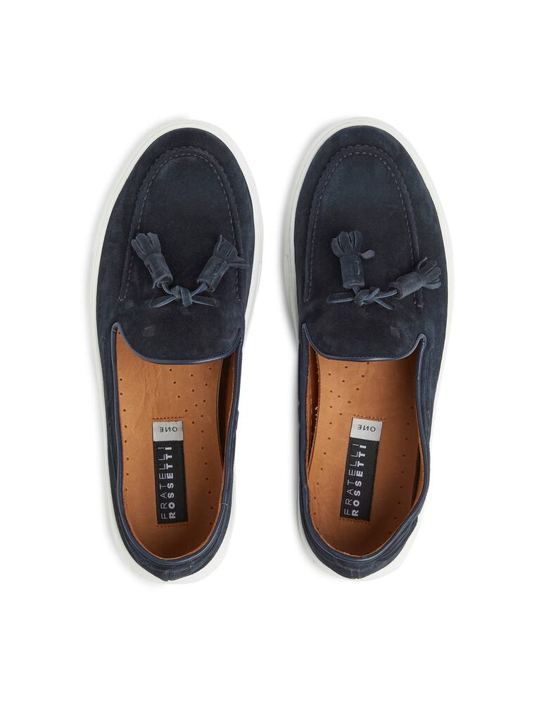 rinascente Fratelli Rossetti Mocassino brera suede - blu
