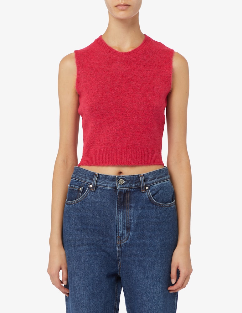 Rinascente Collection Pink Label Gilet crop rasato - immagine 1 Rinascente Collection Pink Label Gilet crop rasato - immagine 1
