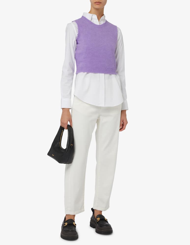 Rinascente Collection Pink Label Gilet crop rasato - immagine 2 Rinascente Collection Pink Label Gilet crop rasato - immagine 2