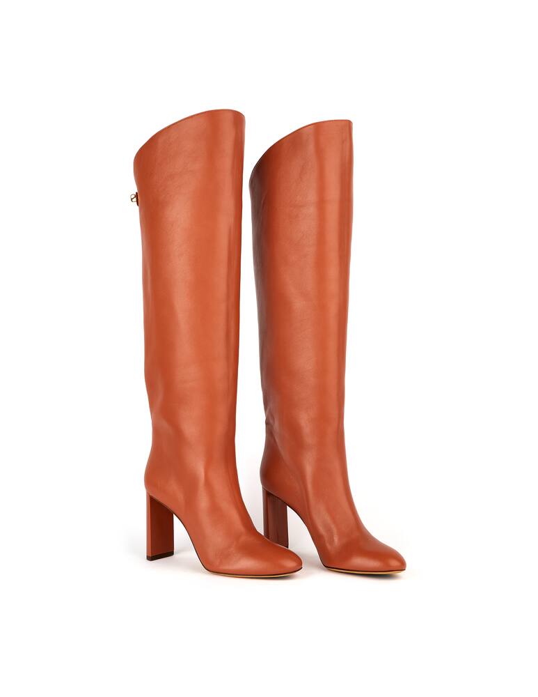 rinascente Maison Skorpios Adriana leather knee-high boots - brown