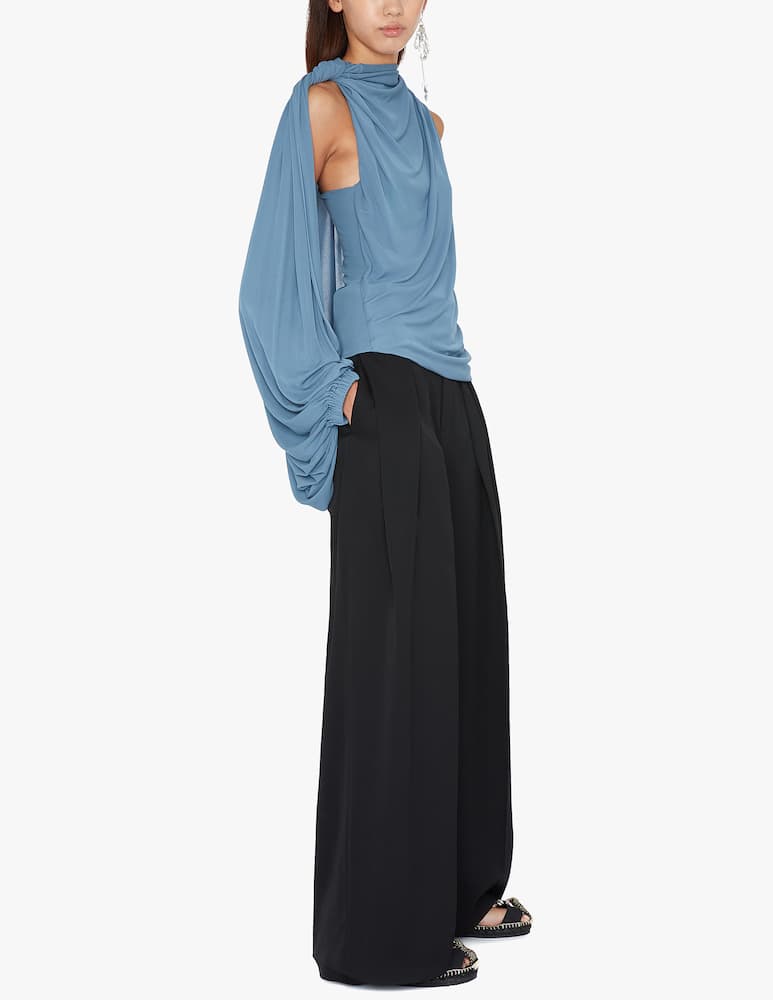 rinascente JW Anderson Buckle wide leg trousers - black