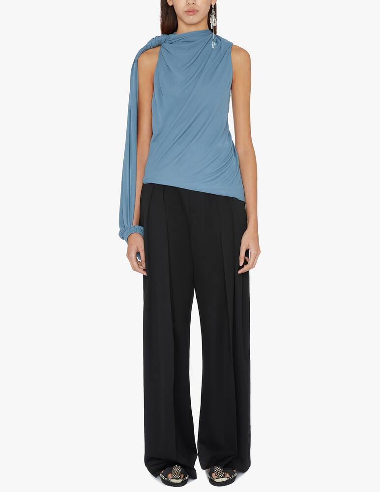 rinascente JW Anderson Buckle wide leg trousers - black