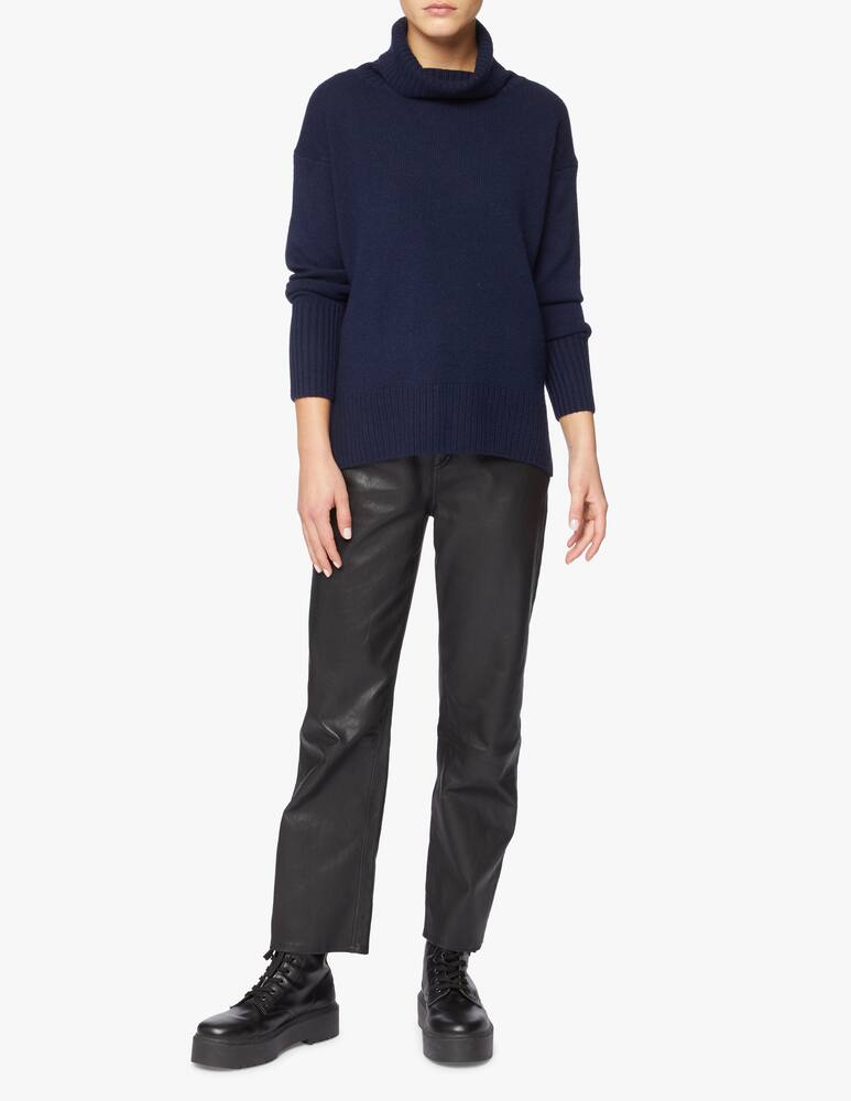 rinascente Pure Cashmere Ribbed sweater with wide neck