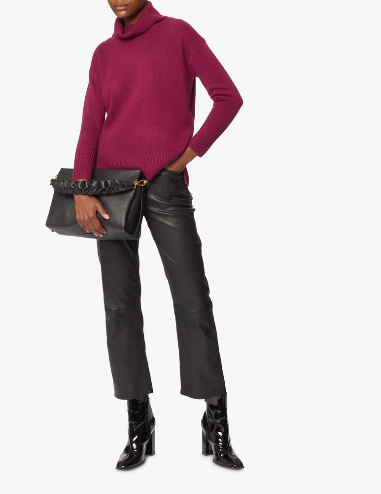 rinascente Pure Cashmere Ribbed sweater with wide neck