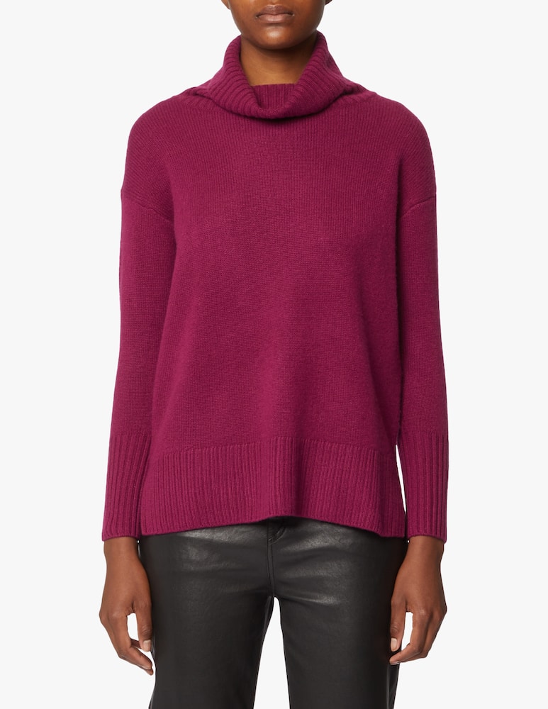 rinascente Pure Cashmere Ribbed sweater with wide neck