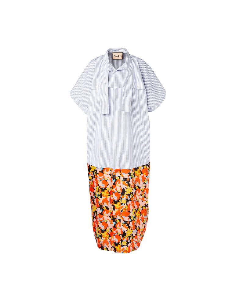 Plan C Floral dress - light blue - picture 5 Plan C Floral dress - light blue - picture 5