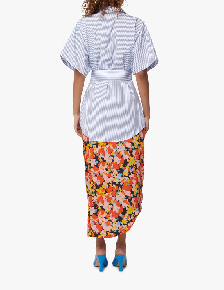 Plan C Floral dress - light blue - picture 3 Plan C Floral dress - light blue - picture 3