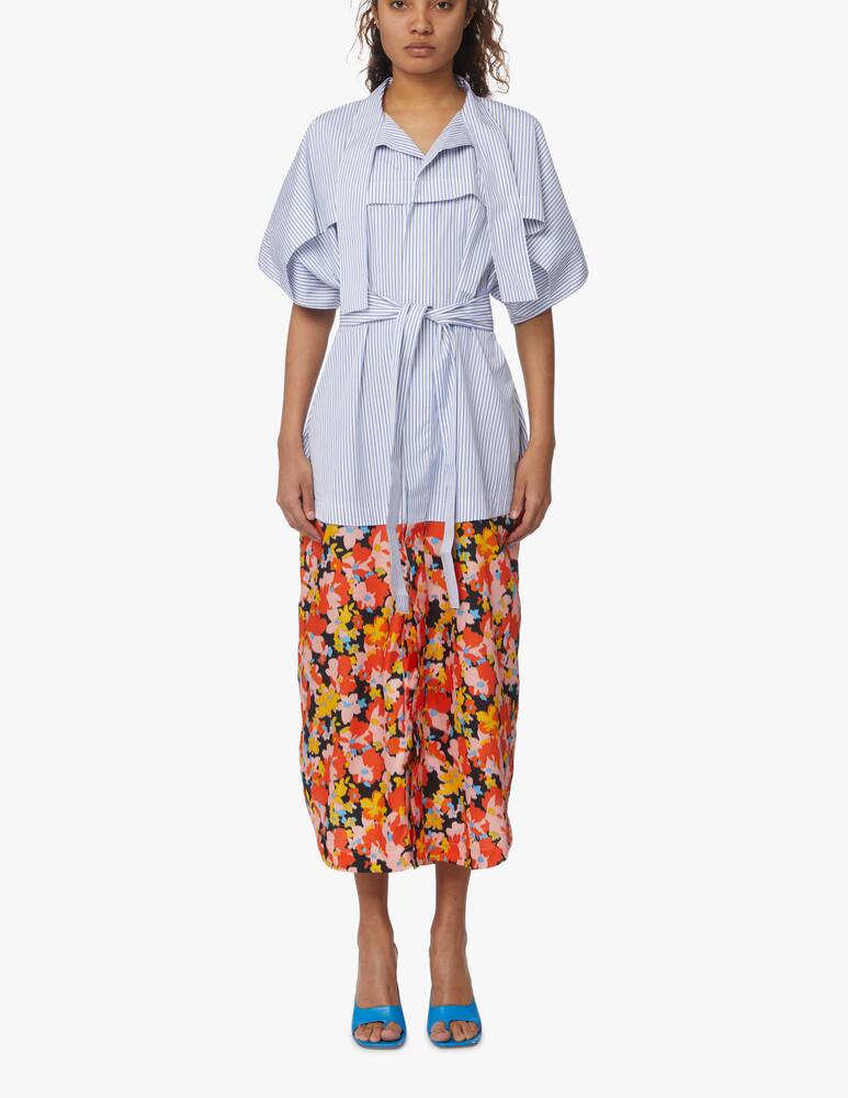 Plan C Floral dress - light blue - picture 2 Plan C Floral dress - light blue - picture 2