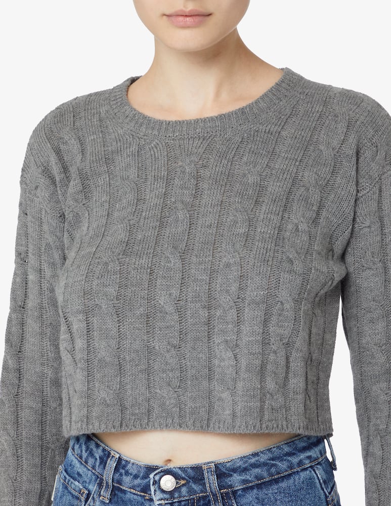 rinascente Rinascente Collection Pink Label Short cable knit sweater