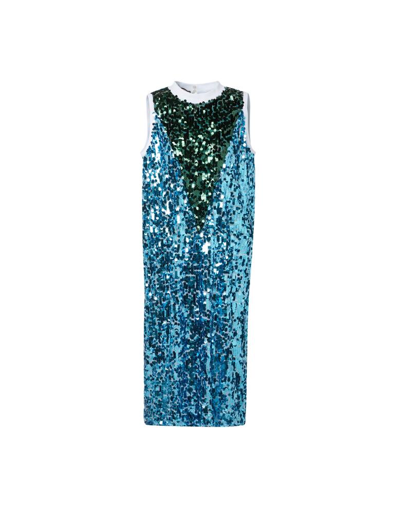 rinascente Plan C Vestito midi con paillettes - blu