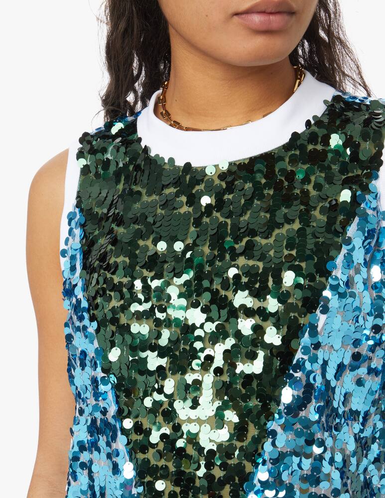 rinascente Plan C Vestito midi con paillettes - blu