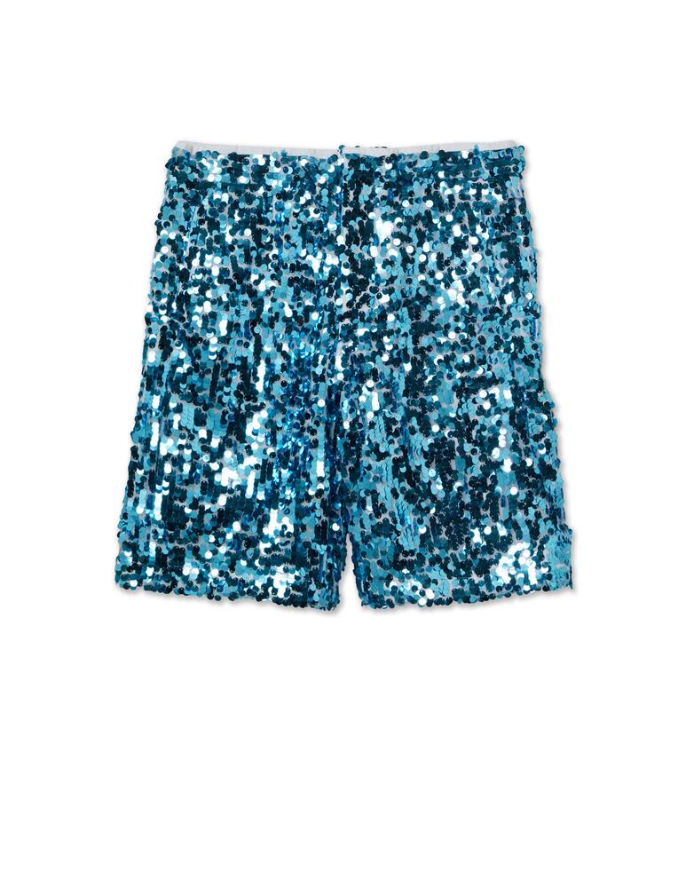 rinascente Plan C Bermuda con paillettes - blu