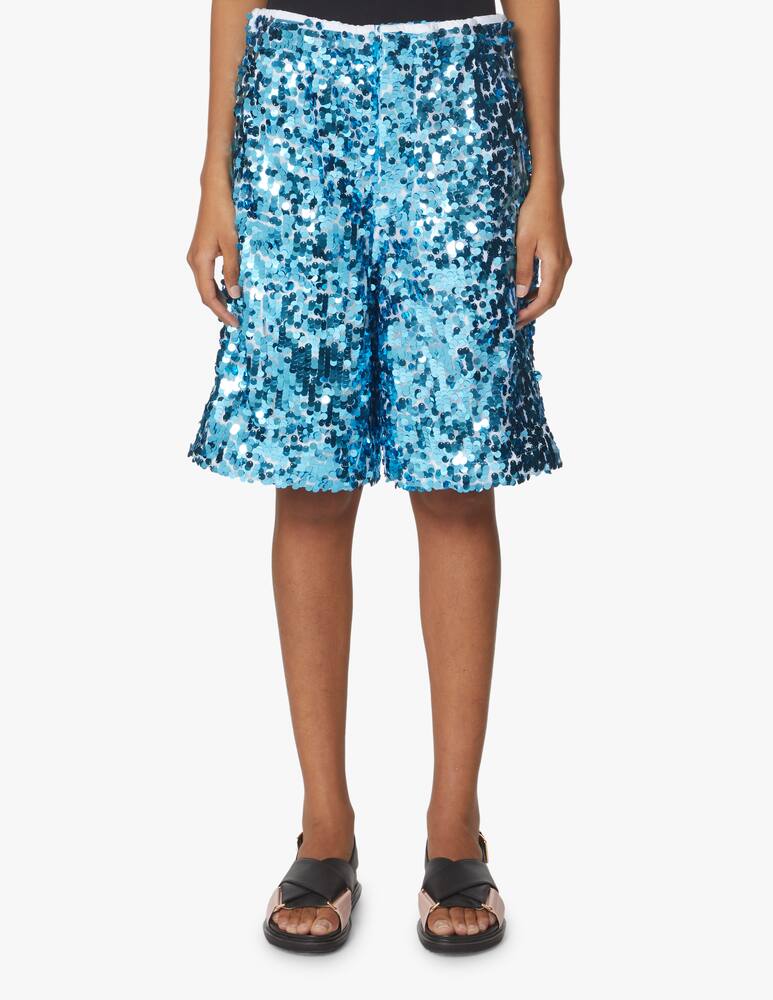 rinascente Plan C Bermuda con paillettes - blu