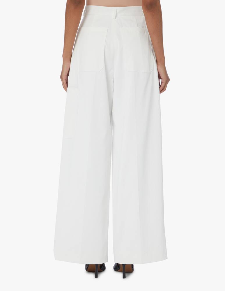 rinascente Plan C Wide-leg high rise jeans - white