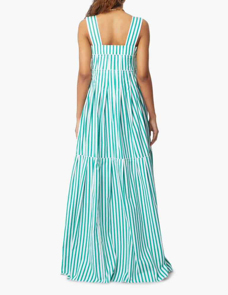 rinascente Plan C Vestito a righe in cotone - verde