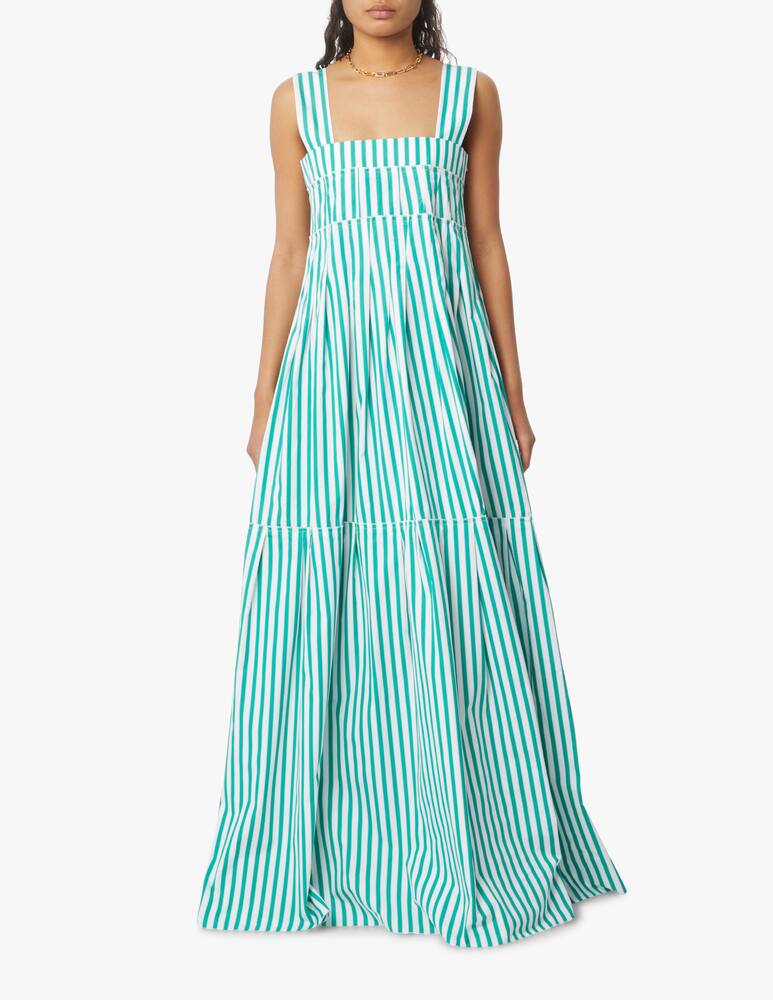 rinascente Plan C Vestito a righe in cotone - verde