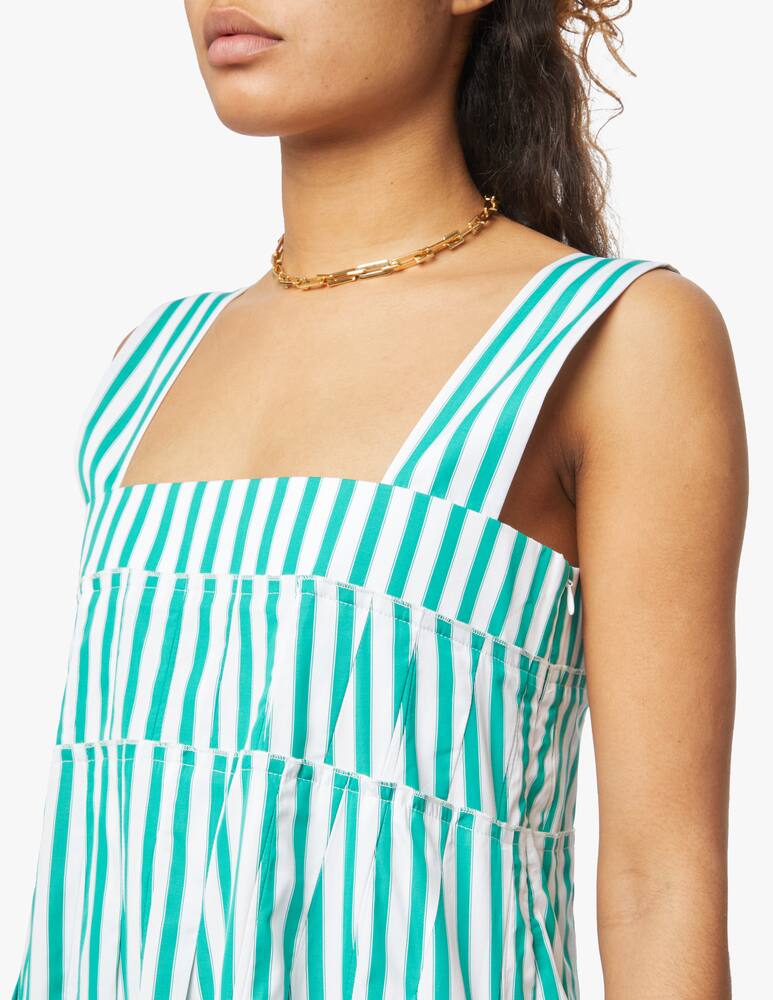 rinascente Plan C Vestito a righe in cotone - verde