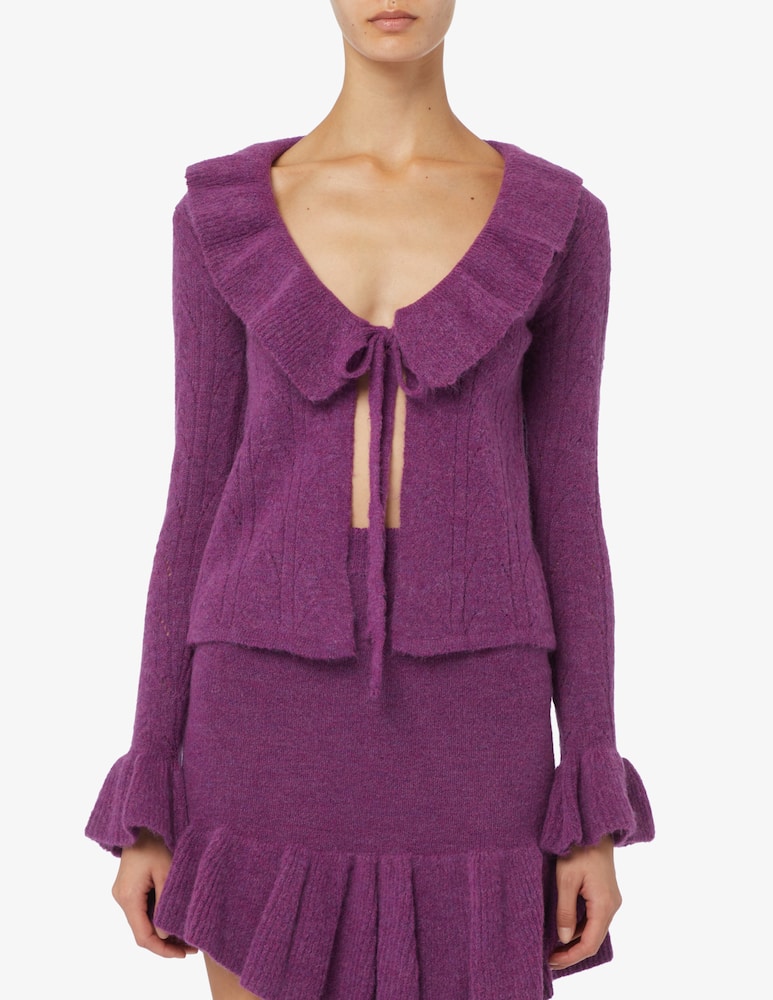 Rinascente Collection Pink Label Cardigan traforato rouches - immagine 1 Rinascente Collection Pink Label Cardigan traforato rouches - immagine 1