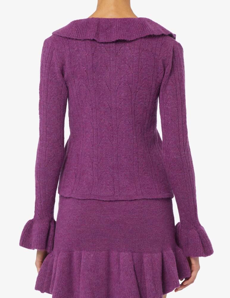 rinascente Rinascente Collection Pink Label Cardigan traforato rouches