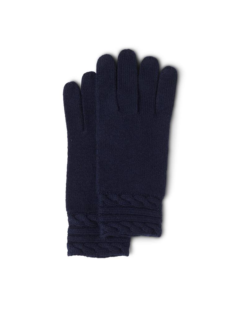 rinascente Pure Cashmere Guanti corti con trecce polso