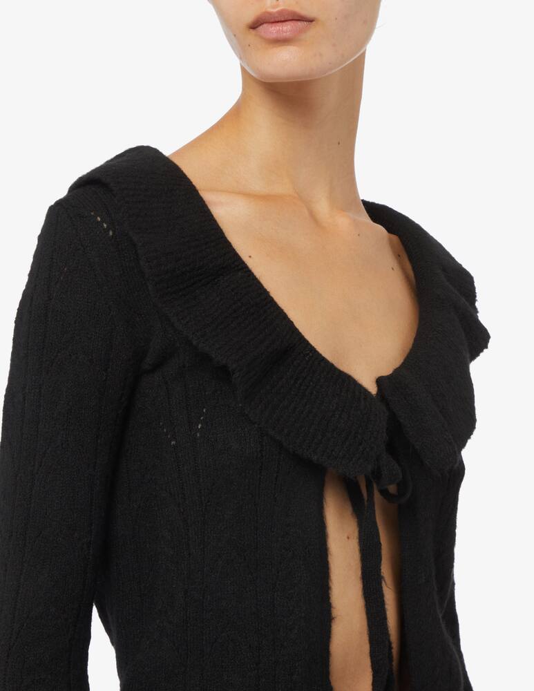 rinascente Rinascente Collection Pink Label Perforated rouches cardigan