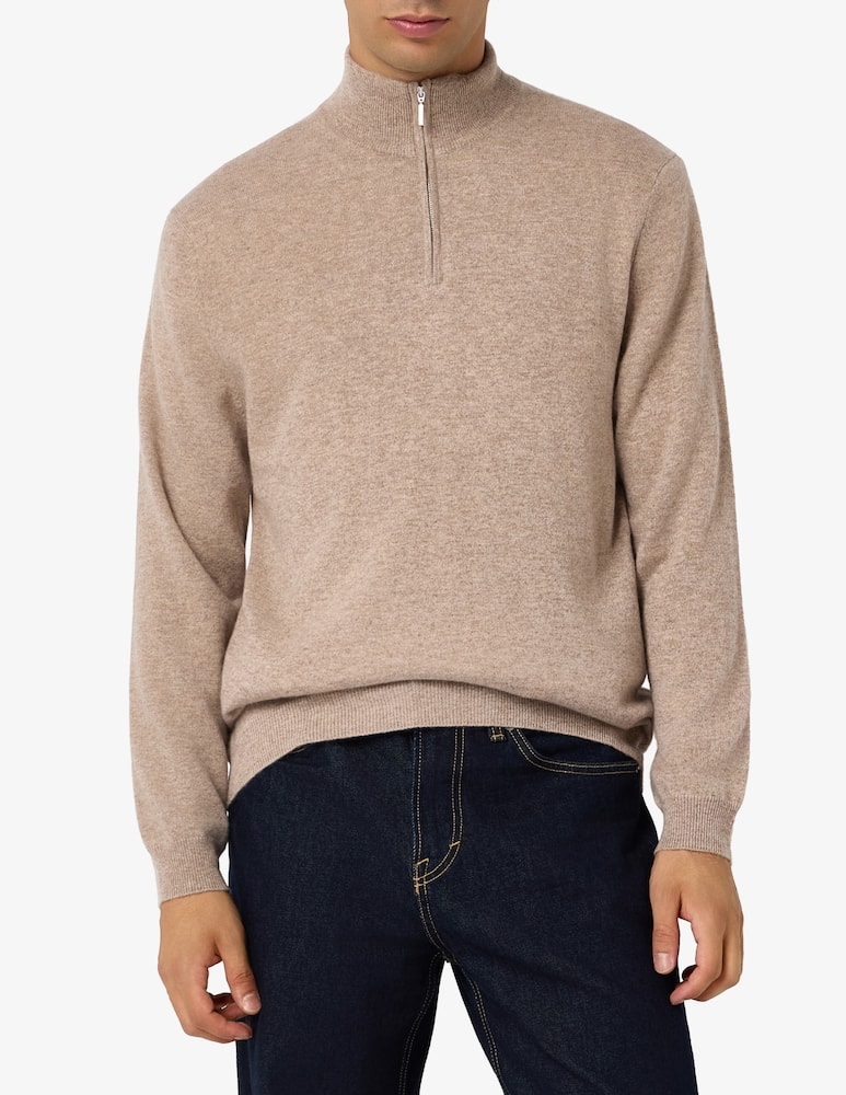 rinascente Pure Cashmere Dolcevita mezza zip 100% cashmere