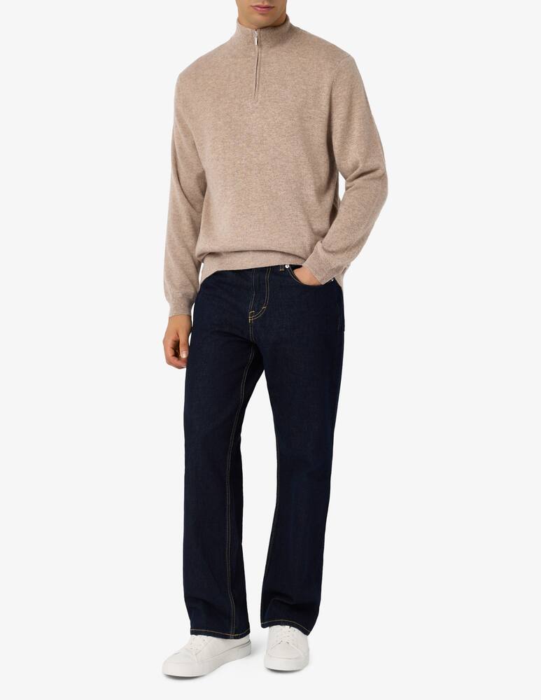 rinascente Pure Cashmere Dolcevita mezza zip 100% cashmere