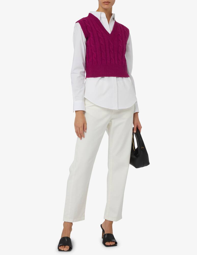 Rinascente Collection Pink Label Ribbed V-neck vest - picture 2 Rinascente Collection Pink Label Ribbed V-neck vest - picture 2