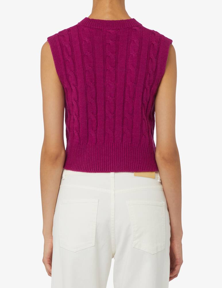 Rinascente Collection Pink Label Ribbed V-neck vest - picture 3 Rinascente Collection Pink Label Ribbed V-neck vest - picture 3