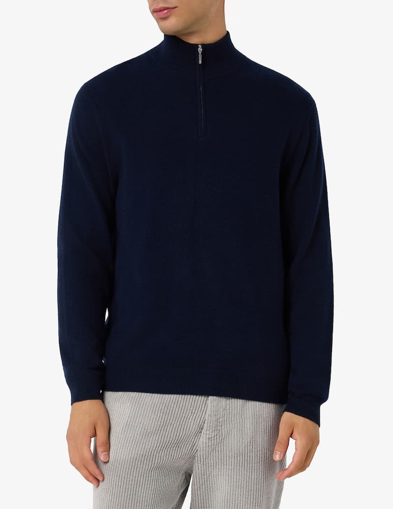 rinascente Pure Cashmere Dolcevita mezza zip 100% cashmere