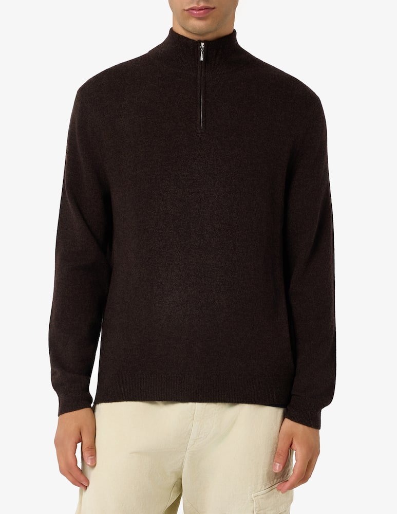 rinascente Pure Cashmere Maglia mezza zip 100% cachemire