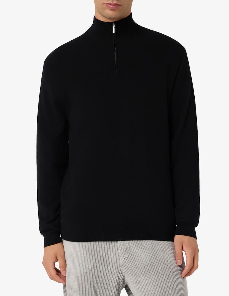 rinascente Pure Cashmere Dolcevita mezza zip 100% cashmere