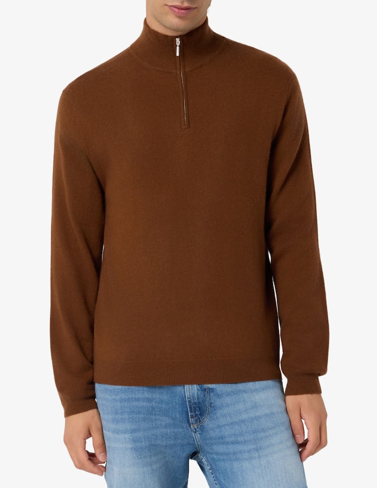 rinascente Pure Cashmere Maglia mezza zip 100% cachemire