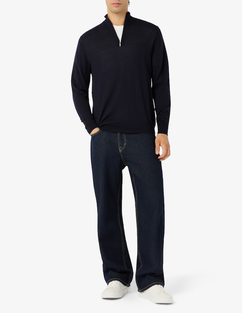 rinascente Rinascente Collection Pullover mezza zip in lana merino extra fine