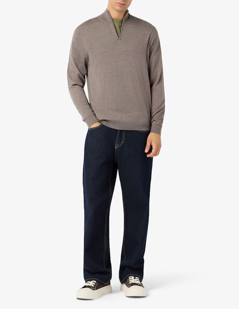 rinascente Rinascente Collection Pullover mezza zip in lana merino extra fine