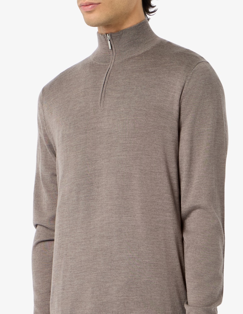 rinascente Rinascente Collection Pullover mezza zip in lana merino extra fine